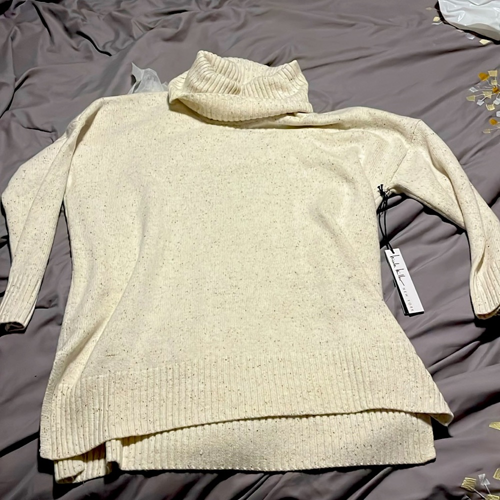 High low turtleneck sweater never worn